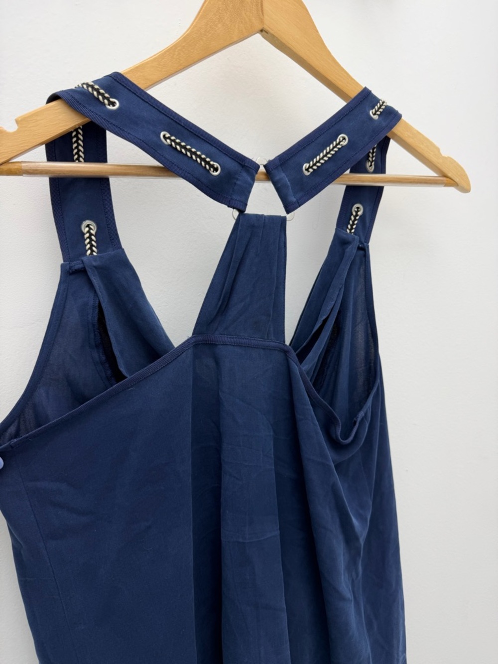 Marciano Navy Blue Cowl Neck Top | Sleeveless Draped Blouse | Like New 💙 - Picture 7 of 11